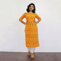 Yellow Stripe Ikat Kurta