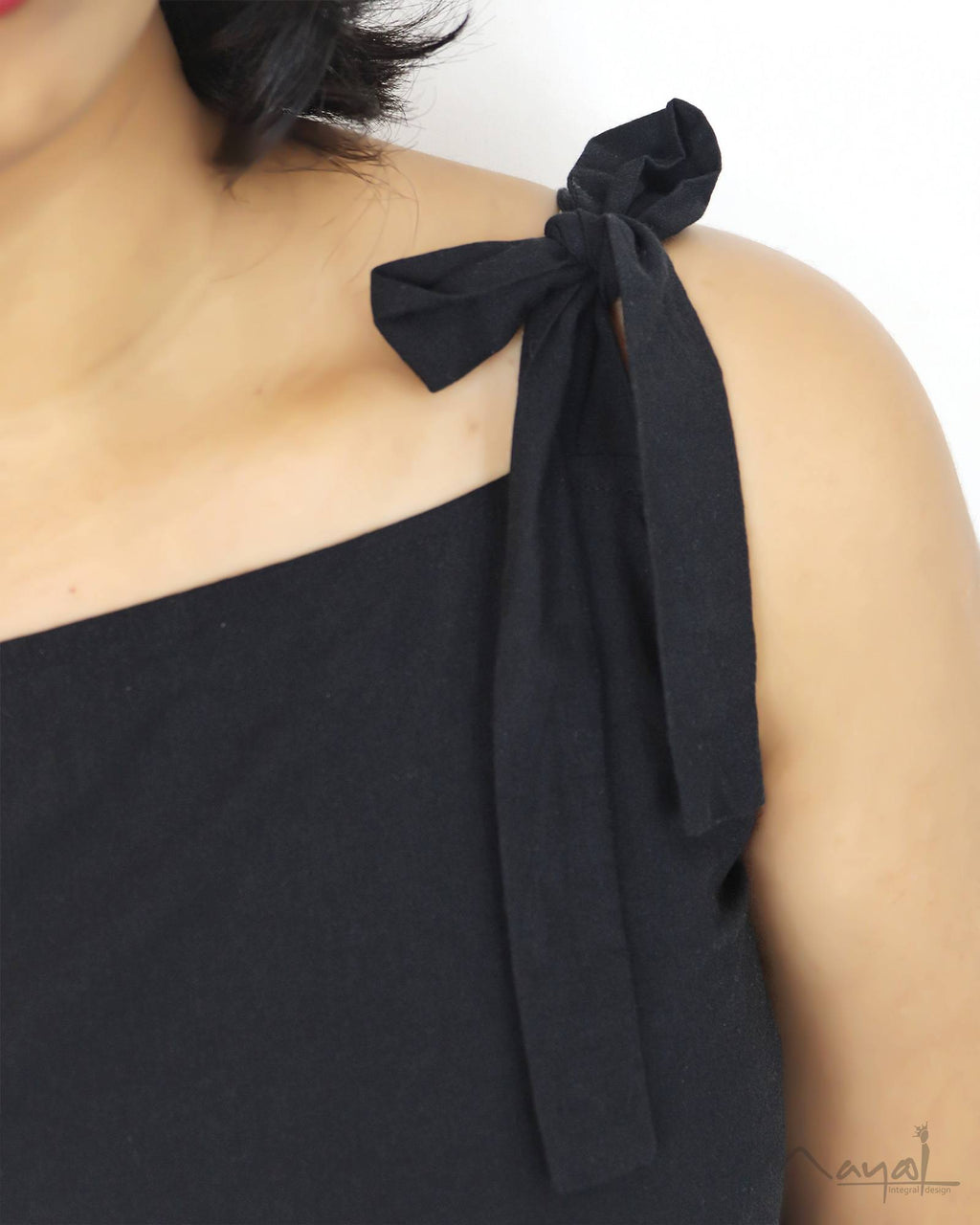 Black Cotton Fit and Flare Dresses