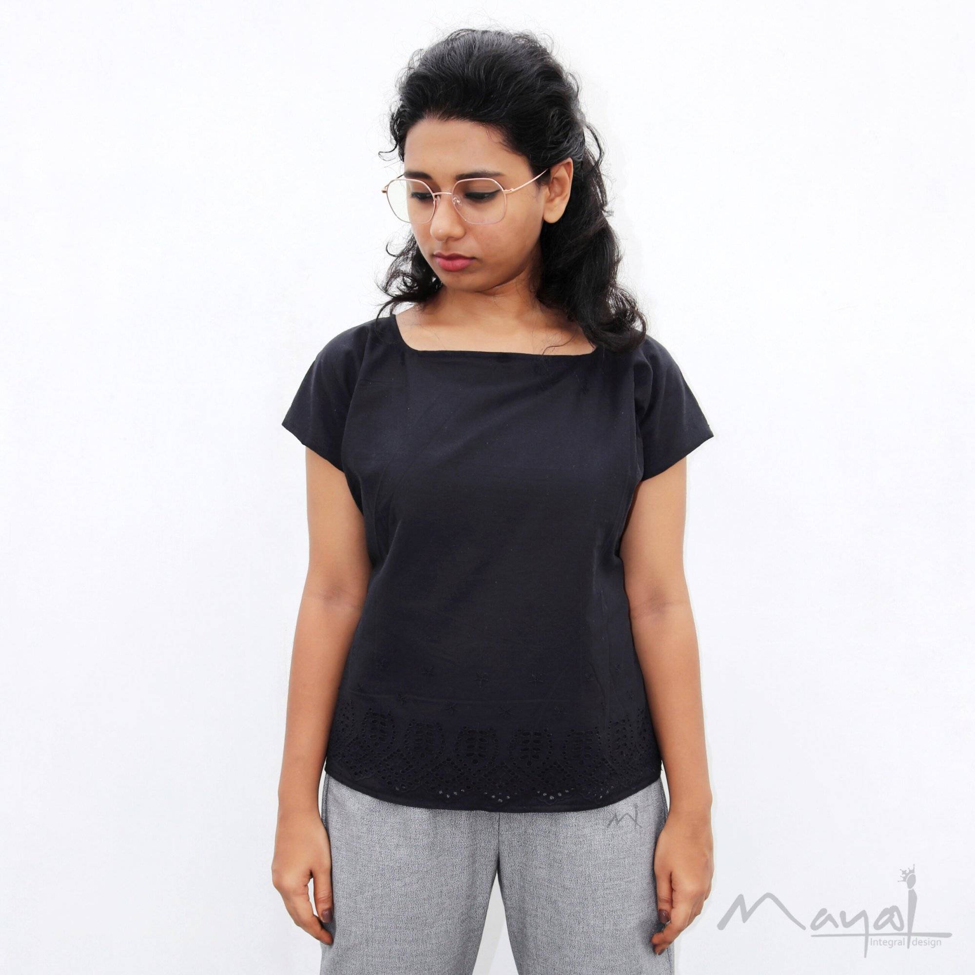 Black Hakoba Short Top
