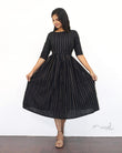 Black Triangle Fit & Flare Cotton Dresses