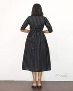 Black Triangle Fit & Flare Cotton Dresses