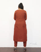 Bronze Orange Cotton Kurta