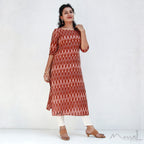 Rust Orange Ikat Kurta