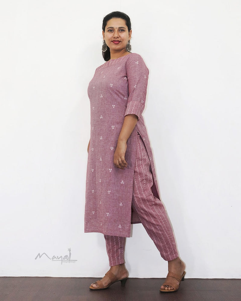 Dusky Pink Cotton Kurta