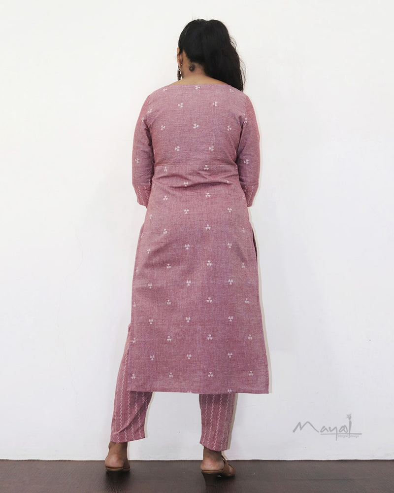 Dusky Pink Cotton Kurta
