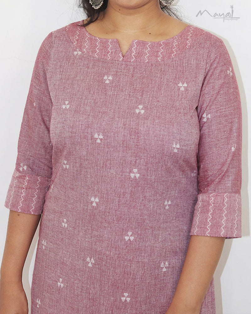Dusky Pink Cotton Kurta