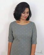Lichen Green Cotton Kurta