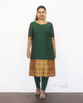 Dark Green Traditional Cotton Kurta