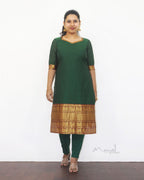 Dark Green Traditional Cotton Kurta