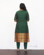 Dark Green Traditional Cotton Kurta