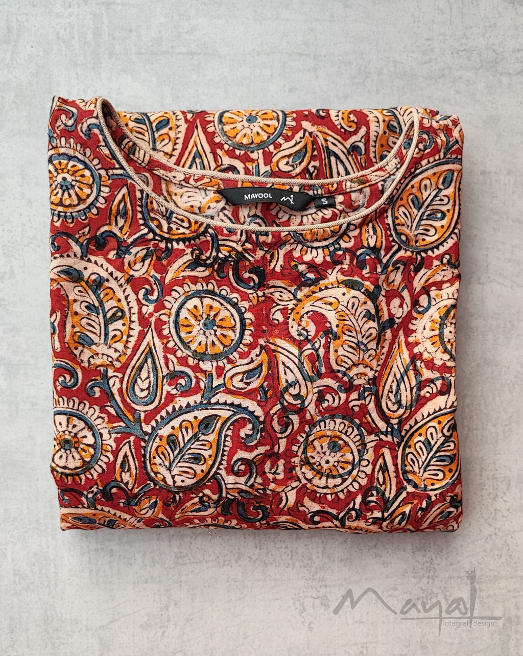Red Kalamkari A-Line Dresses