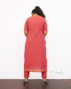 Kanakambaram Colour Traditional Cotton Kurta