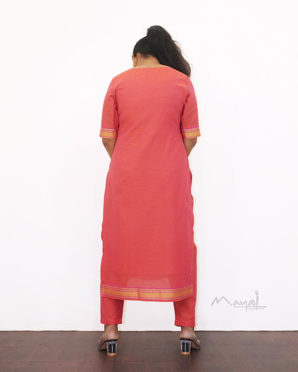 Kanakambaram Colour Traditional Cotton Kurta