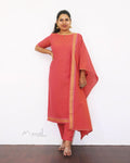 Kanakambaram Colour Traditional Cotton Kurta