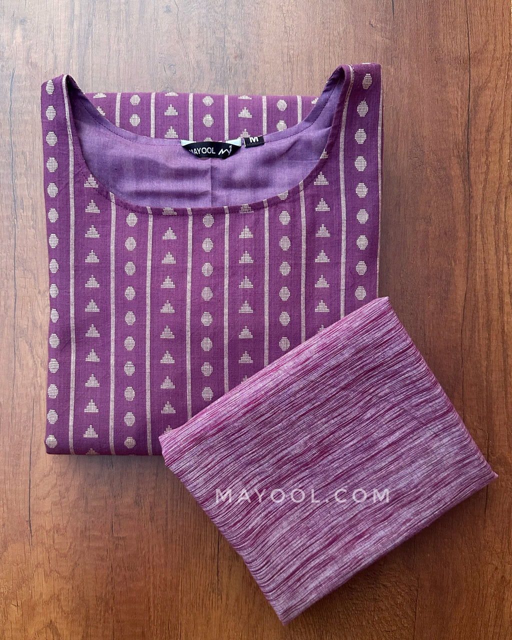 Lavender Jacquard Cotton Kurta