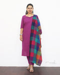 Fuchsia Pink Cotton Kurta