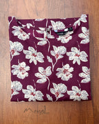 Mulberry Purple Floral Printed Kurta