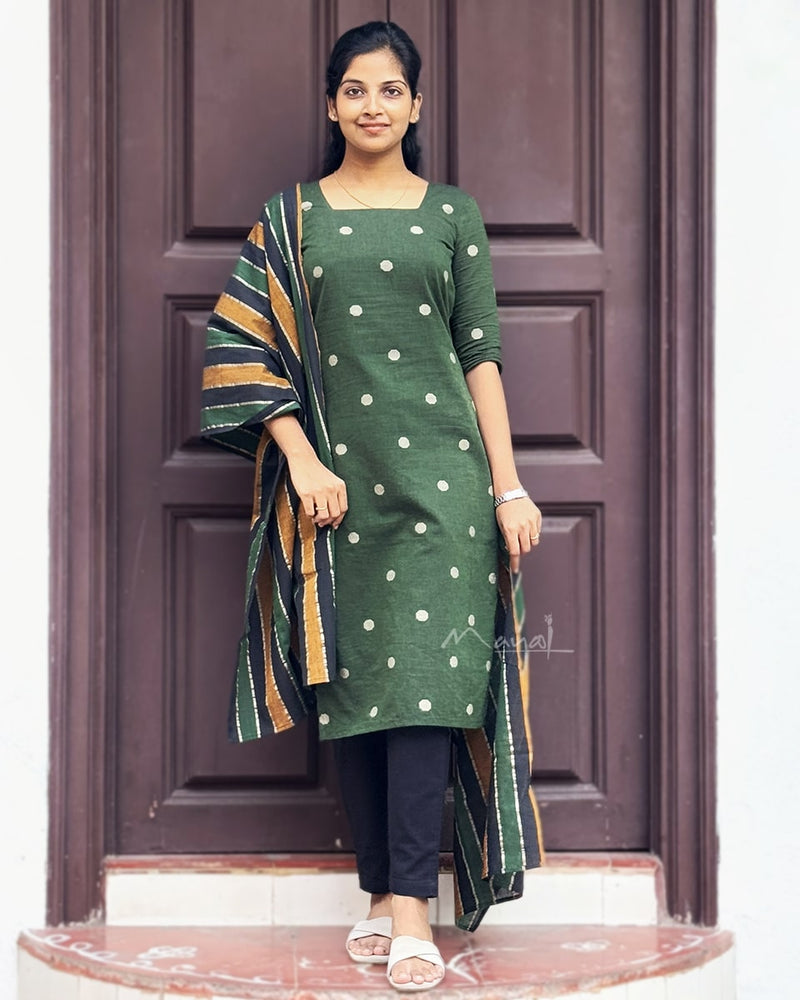 Pine Green Cotton Kurta