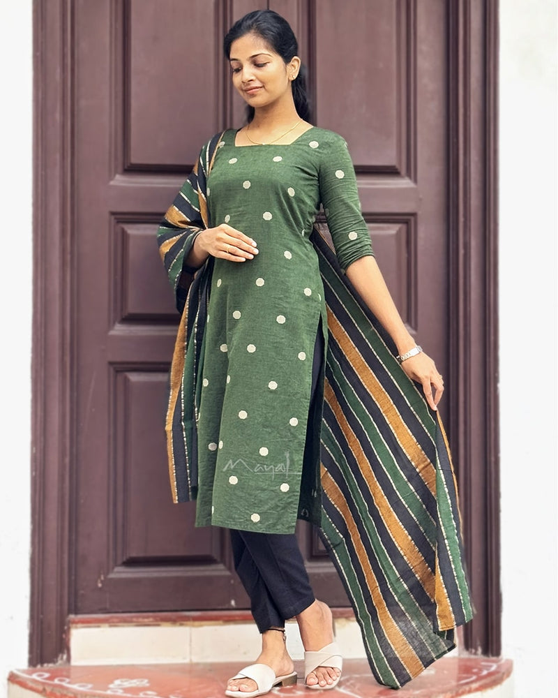 Pine Green Cotton Kurta