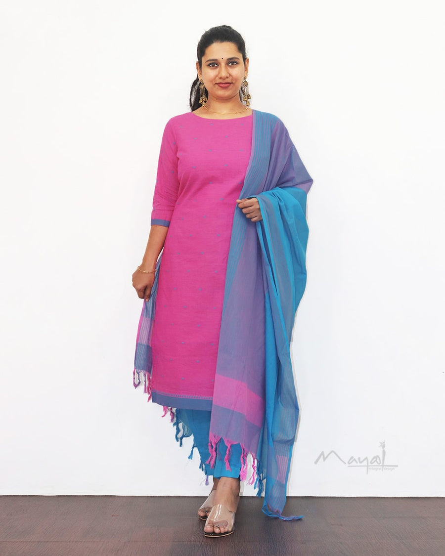 Pink Rose Cotton Kurta