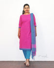 Pink Rose Cotton Kurta
