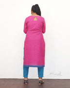 Pink Rose Cotton Kurta