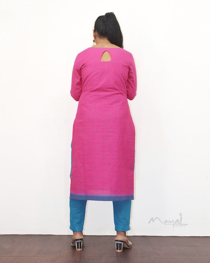 Pink Rose Cotton Kurta