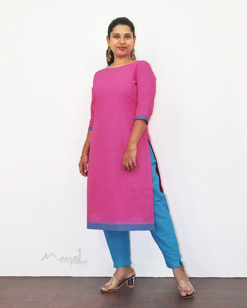 Pink Rose Cotton Kurta