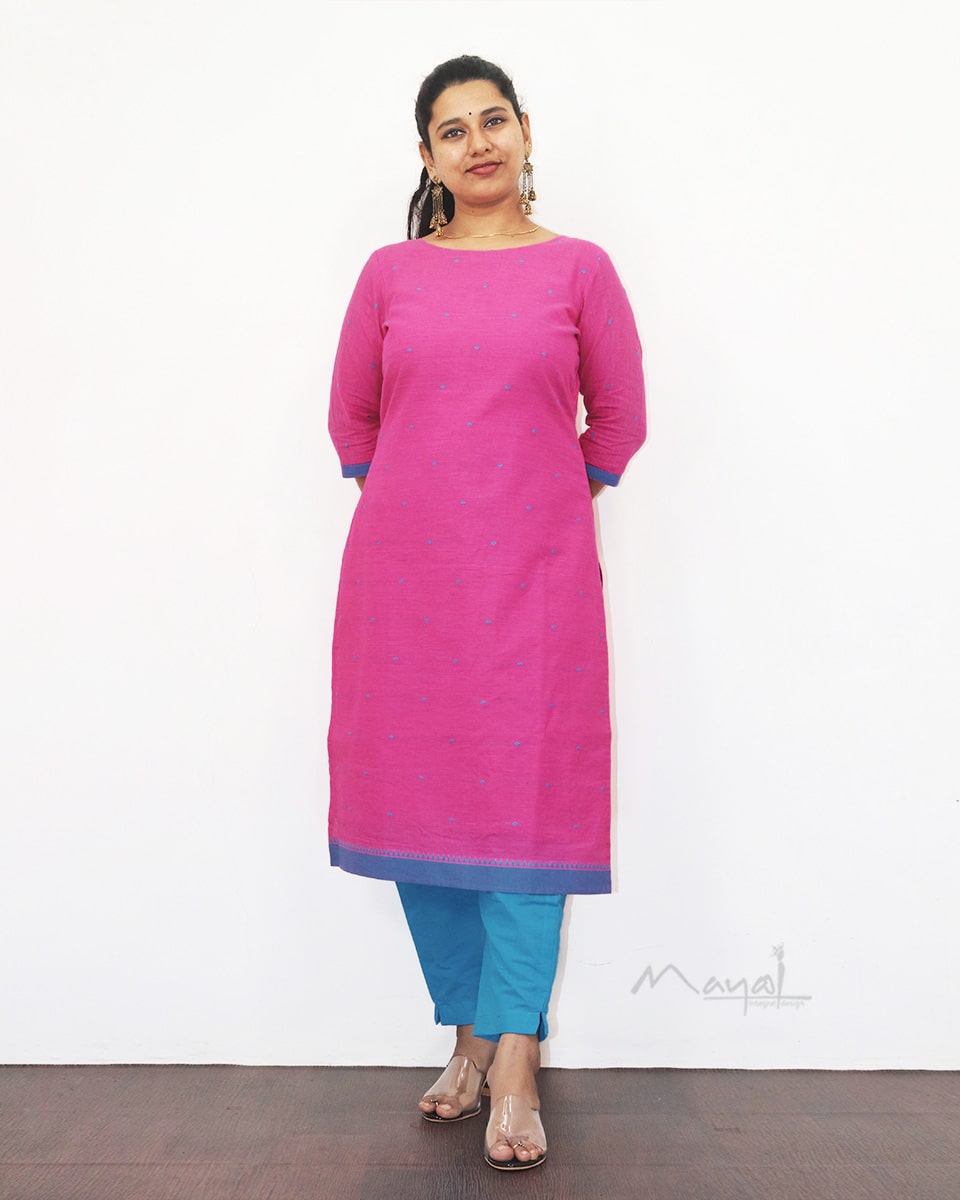 Pink Rose Cotton Kurta