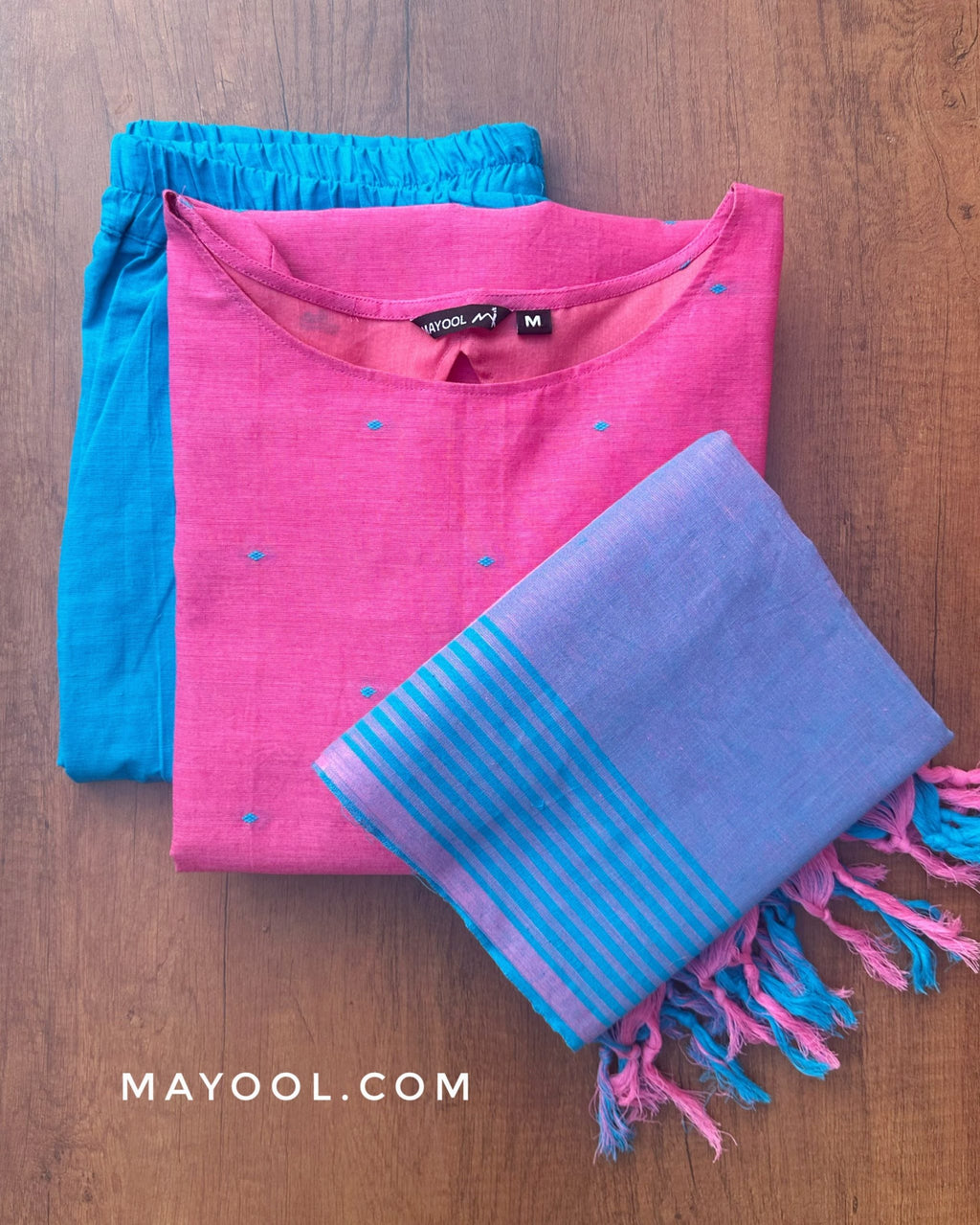 Pink Rose Cotton Kurta