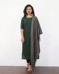 Sacramento Green Jacquard Stripe Cotton Kurta