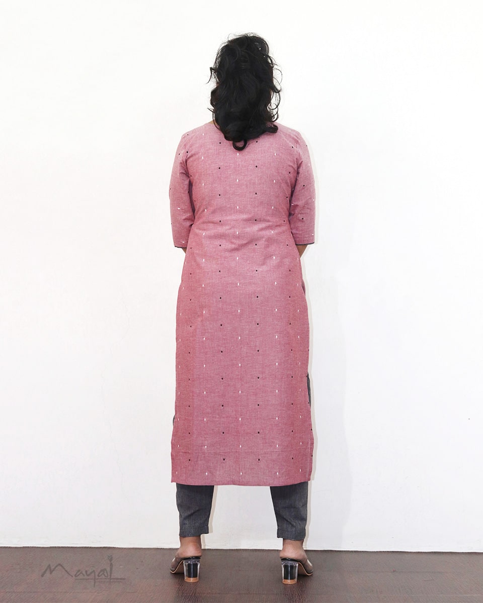 Super Pink Cotton Kurta