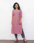 Super Pink Cotton Kurta